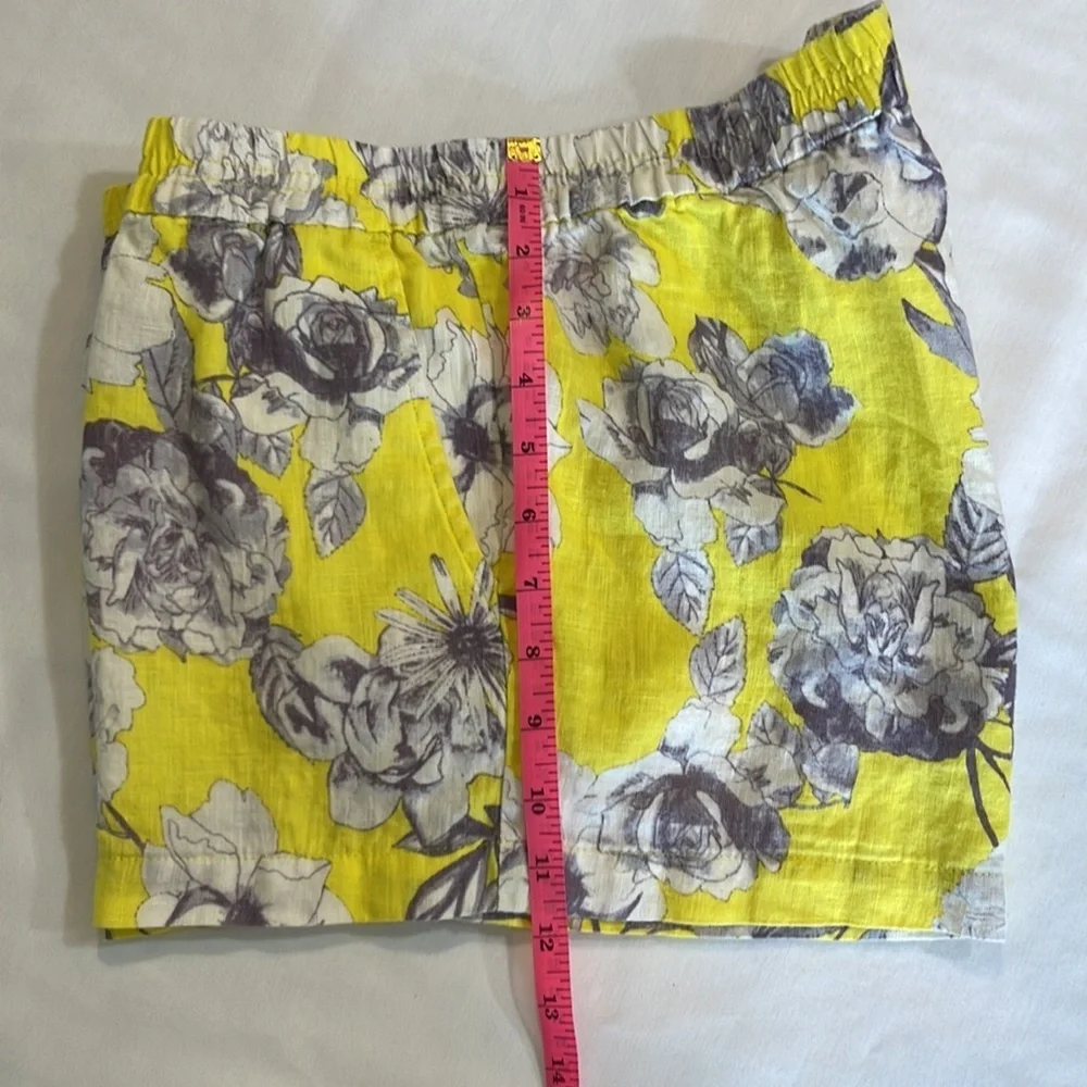 Linen Shorts • Yellow & Gray • Size 10 • KUT from the Kloth Jansen